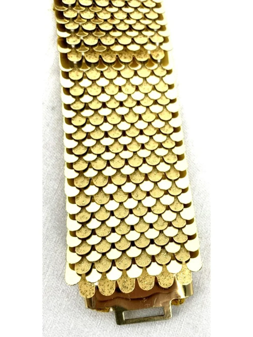 Fish Mermaid Scales Belt Gold Tone Waist Stretch Women’s 35-38